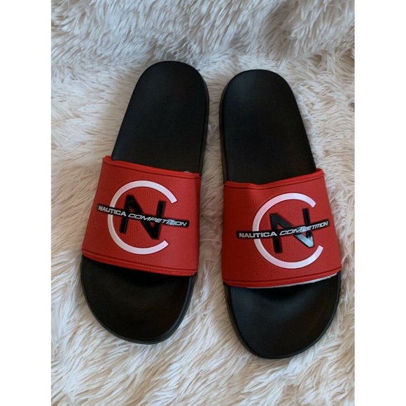 ?Men’s Sandals Nautica Competition Killian KM956-2 Slidees Size 13 Red /Black